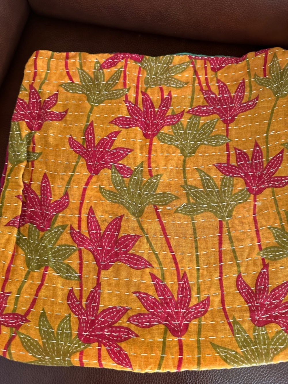 Kantha Pillow Cover 16x16